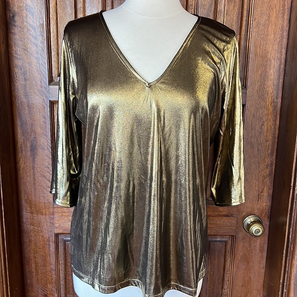 Michael Kors Gold Shirt Women's Large NWT